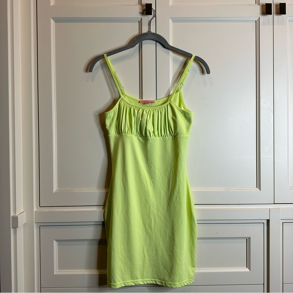 Verge Girl Neon Yellow Dress NWT